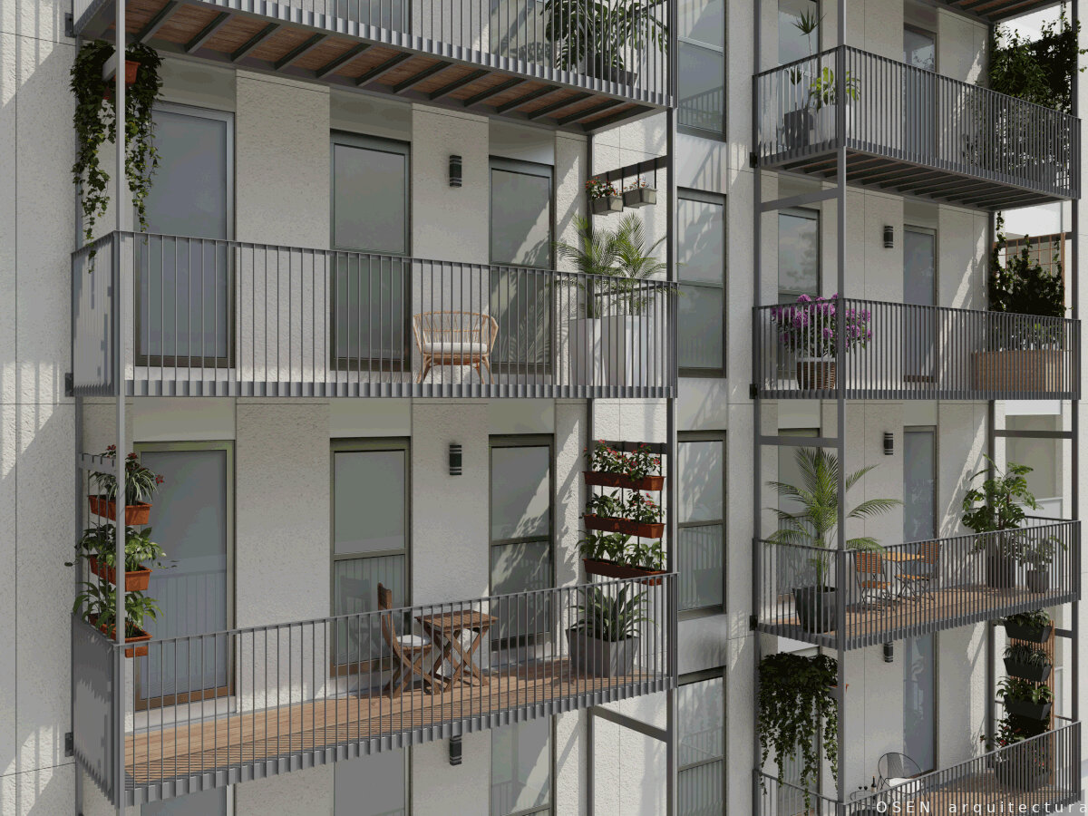 WEB_OSEN_TERRAZAS_202508 Terrazas-con-Plantas_LT Así quedarían las terrazas en un edificio ya construido